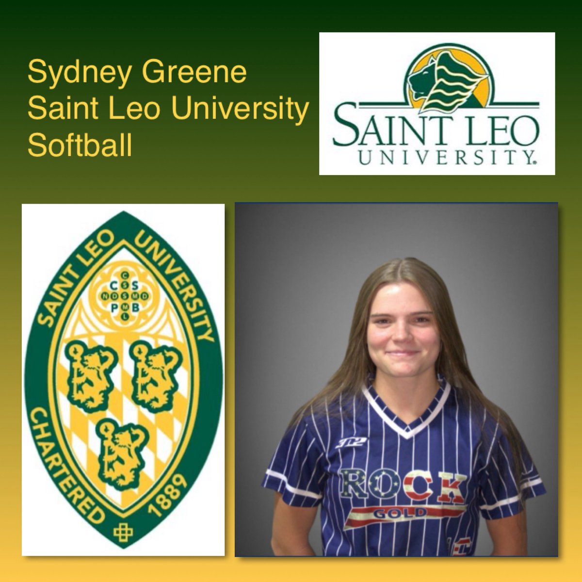 Pure Performance 🥎⚾️ (@getpureperform) on Twitter photo We are thrilled that Sydney Greene announced her verbal commitment to attend and play softball at Saint Leo University! We wish Syd the best in this new journey! <a href="/SydneyGreene_16/">Sydney Greene 2026</a> <a href="/SaintLeoSB/">Saint Leo Softball</a> <a href="/SaintLeoLions/">Saint Leo Athletics</a> <a href="/SaintLeoUniv/">Saint Leo University</a> We are thrilled that Sydney Greene announced her verbal commitment to attend and play softball at Saint Leo University! We wish Syd the best in this new journey! <a href="/SydneyGreene_16/">Sydney Greene 2026</a> <a href="/SaintLeoSB/">Saint Leo Softball</a> <a href="/SaintLeoLions/">Saint Leo Athletics</a> <a href="/SaintLeoUniv/">Saint Leo University</a>
