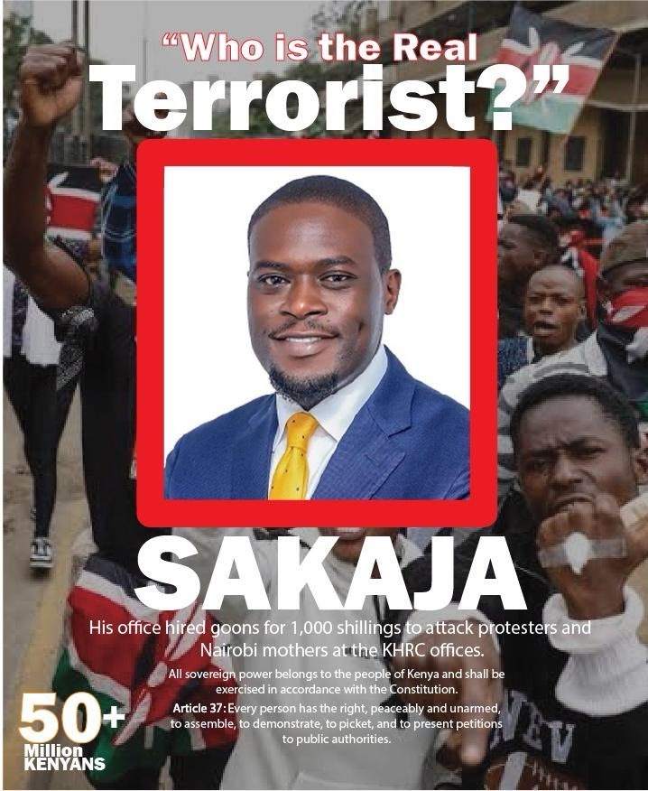 Mwarimū Mūtemi wa Kīama (@mutemiwakiama) on Twitter photo Between the 40+ #GenZ peaceful protestors in various prisons and <a href="/SakajaJohnson/">Sakaja Arthur Johnson</a> who organised goons to counter peaceful protests #WhoIsTheRealTerrorist?!
#StopStateTerrorism!!!
#UshenziKE Between the 40+ #GenZ peaceful protestors in various prisons and <a href="/SakajaJohnson/">Sakaja Arthur Johnson</a> who organised goons to counter peaceful protests #WhoIsTheRealTerrorist?!
#StopStateTerrorism!!!
#UshenziKE