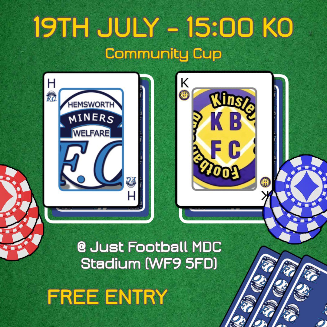 ⚽️🔵 The Community Cup is this week!

This weekend sees us host the first Community cup! 

With free entry, come watch the two local sides play each other for the first time in over a decade!

We’re also looking for someone to sponsor this match! It would be a great way to get