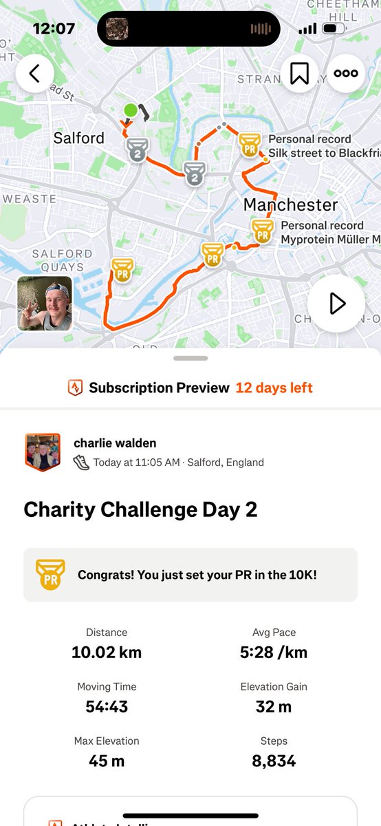 Day 2 of my charity challenge in the books.

Half marathon tomorrow 

Up to £730 now. justgiving.com/page/charlie-w…