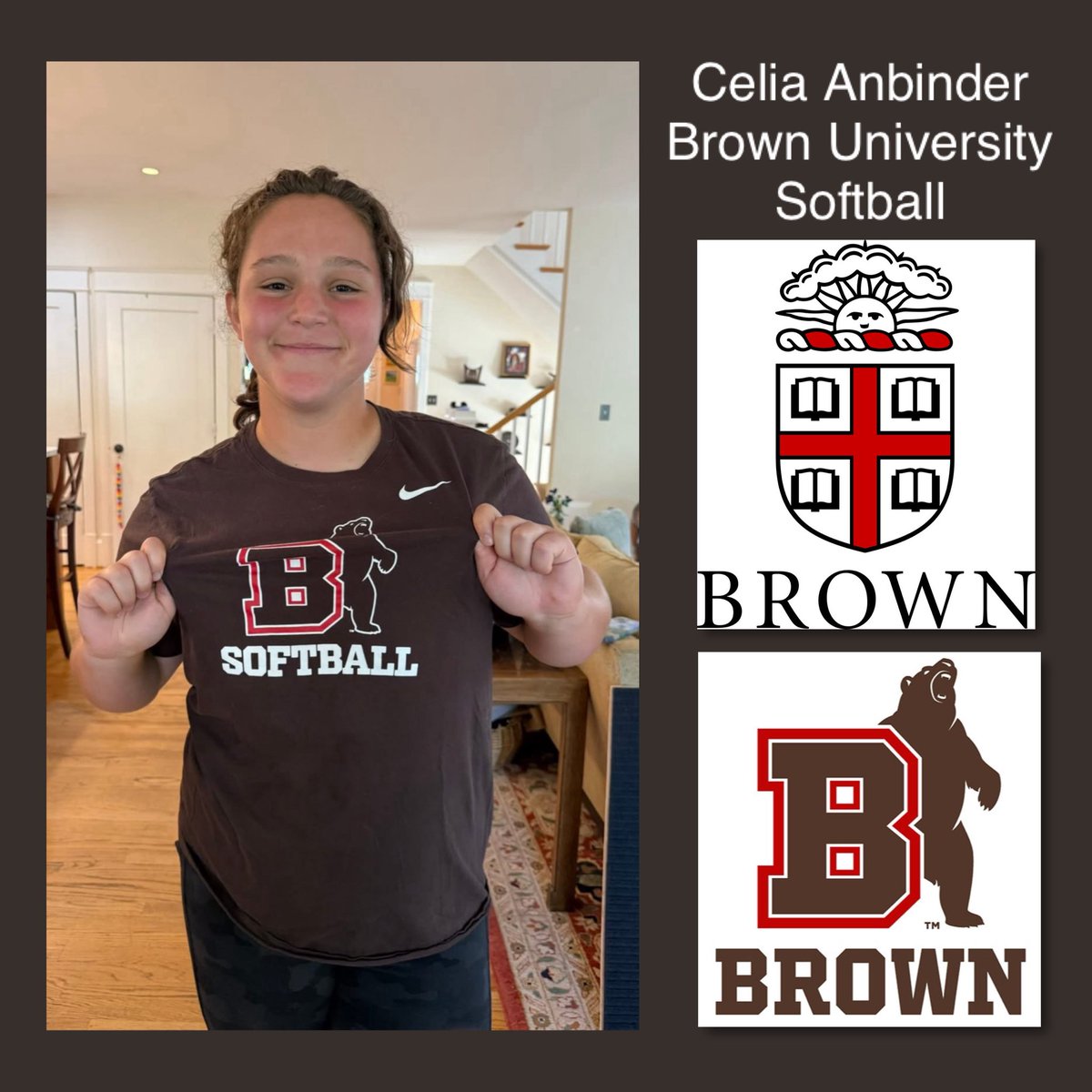 getpureperform's tweet image. Congratulations to Celia Anbinder on her announcement to commit to the application process at Brown University! We are so happy for you! @CAnbinder26 @BrownUniversity @BrownU_Bears