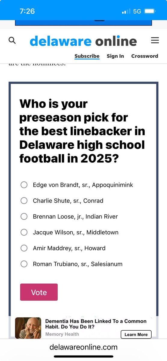 Jacque wilson (@jacquewilson302) on Twitter photo Honored to be a selection for Delaware’s “Preseason Best Linebacker” thank you for the recognition <a href="/BradMyersTNJ/">Brad Myers</a>
All votes are appreciated: delawareonline.com/story/sports/h… Honored to be a selection for Delaware’s “Preseason Best Linebacker” thank you for the recognition <a href="/BradMyersTNJ/">Brad Myers</a>
All votes are appreciated: delawareonline.com/story/sports/h…