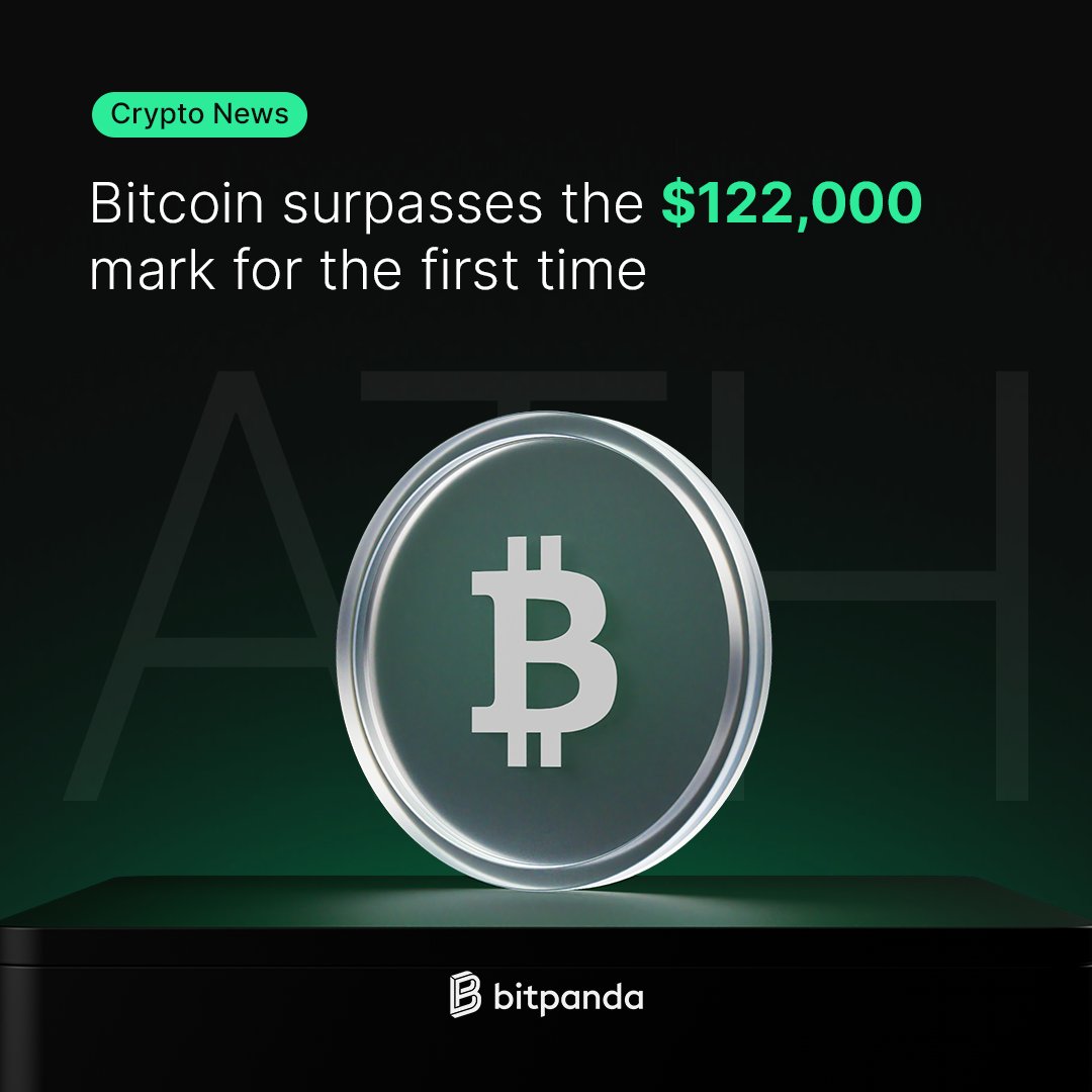 Bitpanda_global's tweet image. $122,000 – and no signs of slowing down.
Bitcoin is breaking records.
What do you think: Is this just the beginning?