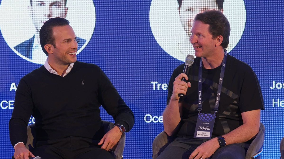 AMajcen_BTCS's tweet image. Back in May at @decentrallugano, I had the pleasure of meeting @trentmc0 and the thrill of being on stage with him for a panel that looked ahead five years to predict the future.
Fast forward to today, and I'm excited to share that he's our latest guest on @BitcoinSuisseAG's…