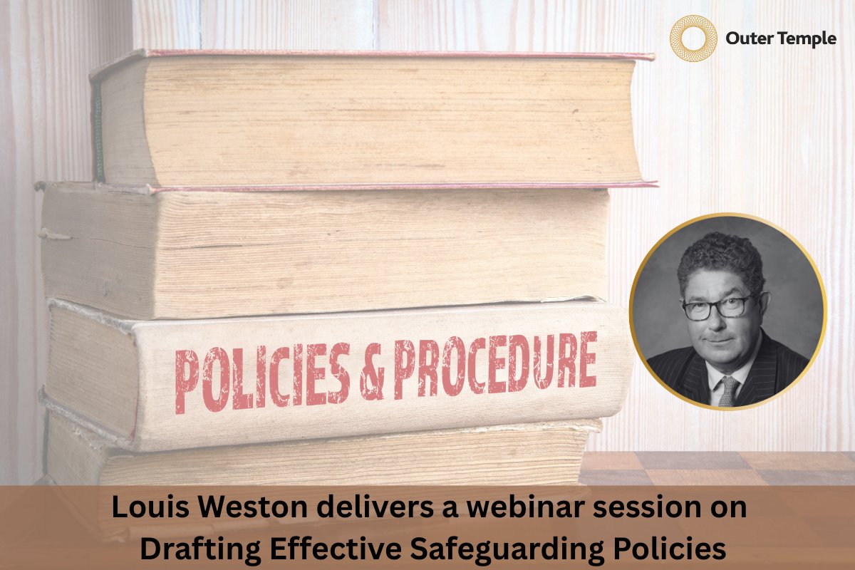 Louis Weston delivered a webinar on ‘Drafting Effective Safeguarding Policies’ to Sport Resolutions, as part of their Sport Case Management Programme on Thurs 10 July 2025.

The webinar focused on policies to help strengthen safeguarding frameworks.

outertemple.com/louis-weston-d…