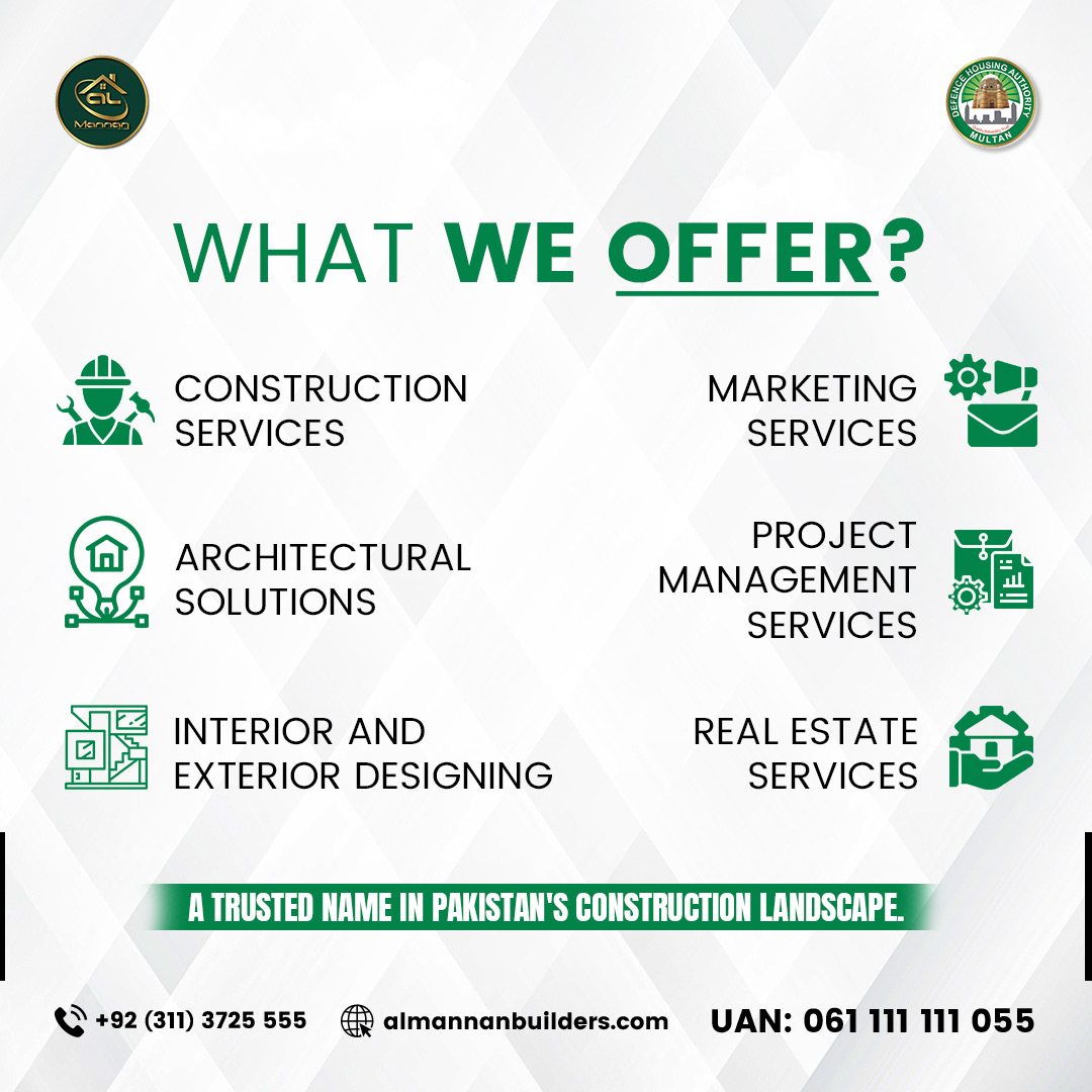 almannanbuilder's tweet photo. Building Pakistan's future, one project at a time!
✅ Construction Services
✅ Architectural Solutions
✅ Interior/Exterior Design
✅ Project Management
✅ Real Estate Services
✅ Marketing Solutions
#almannanbuilders #dhamultan #Construction #Architecture #RealEstate https://t.co/8iMhi5dqV5