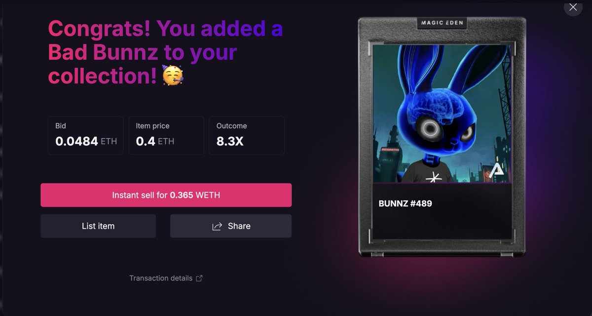 Added <a href="/badbunnz_/">Bad Bunnz</a> number 44 to my collection because I think 44 is a cooler number than 43.

Good day for ETH and Bunnz. Now all we need is <a href="/megaeth_labs/">MegaETH</a> mainnnet