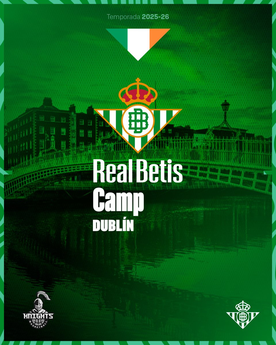 🏀 We present our first international basketball camp! #RealBetisCampKnights

📍 Tymon North, Dublin (Ireland) 🇮🇪
📅 From 4th to 8th August
🔝 Professional programme of specialised training
⏱️🏀 @realbetisfundacion coaches

And much more!

<a href="/stkevinsknights/">St. Kevins Knights</a>