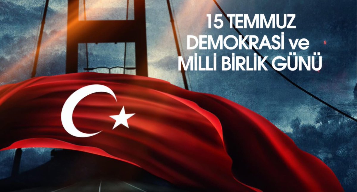 Darbe tehdidi altında ağır aksak ilerleyen demokrasimizin üzerindeki tehdidi bir daha gölge etmemek üzere kaldırdığımız ve darbecilere darbe vurduğumuz #15Temmuz 2016’nın yıldönümünde Demokrasi ve Milli Birlik Gününü Kutluyor, demokrasimize özgürlüğümüze sahip çıkan tüm