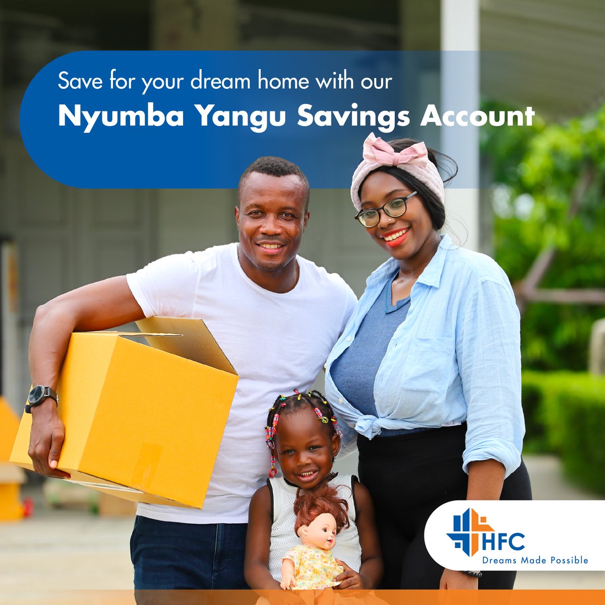 HFC Kenya (@hfc_kenya) on Twitter photo Start building up your finances towards your ideal home with our Nyumba Yangu Account, tailored to help you save with ease.
Call us on 0709 438000, email us at customer.service@hfgroup.co.ke or visit your nearest HFC branch to open your account Start building up your finances towards your ideal home with our Nyumba Yangu Account, tailored to help you save with ease.
Call us on 0709 438000, email us at customer.service@hfgroup.co.ke or visit your nearest HFC branch to open your account