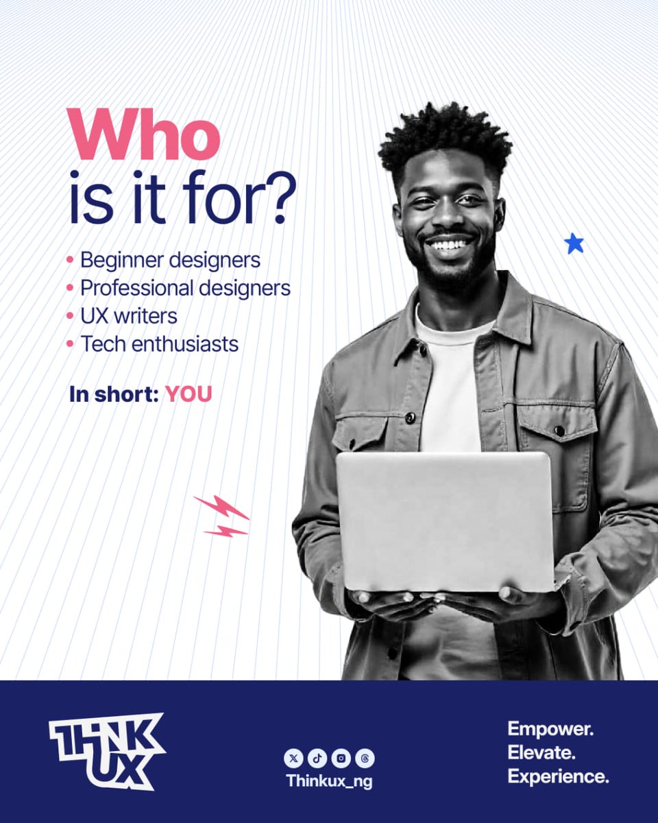 thinkUX_ng's tweet image. Are you an emerging designer? Are you in the tech space?
Think UX is that event you don't want to miss.
Anticipate!
.
.
#uiux #uxdesign #uiux #designevent #thinkUX