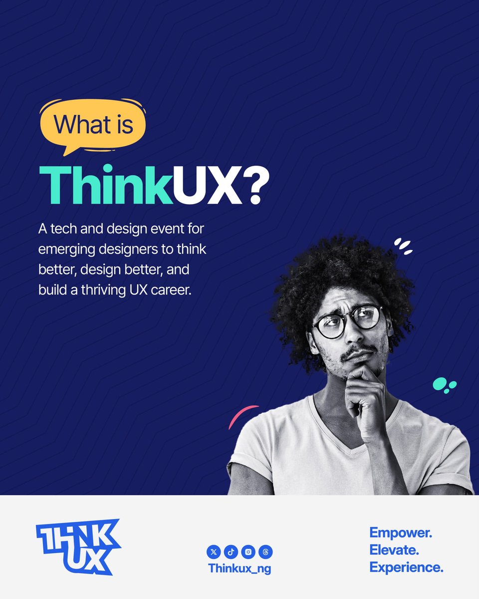 thinkUX_ng's tweet image. Are you an emerging designer? Are you in the tech space?
Think UX is that event you don't want to miss.
Anticipate!
.
.
#uiux #uxdesign #uiux #designevent #thinkUX