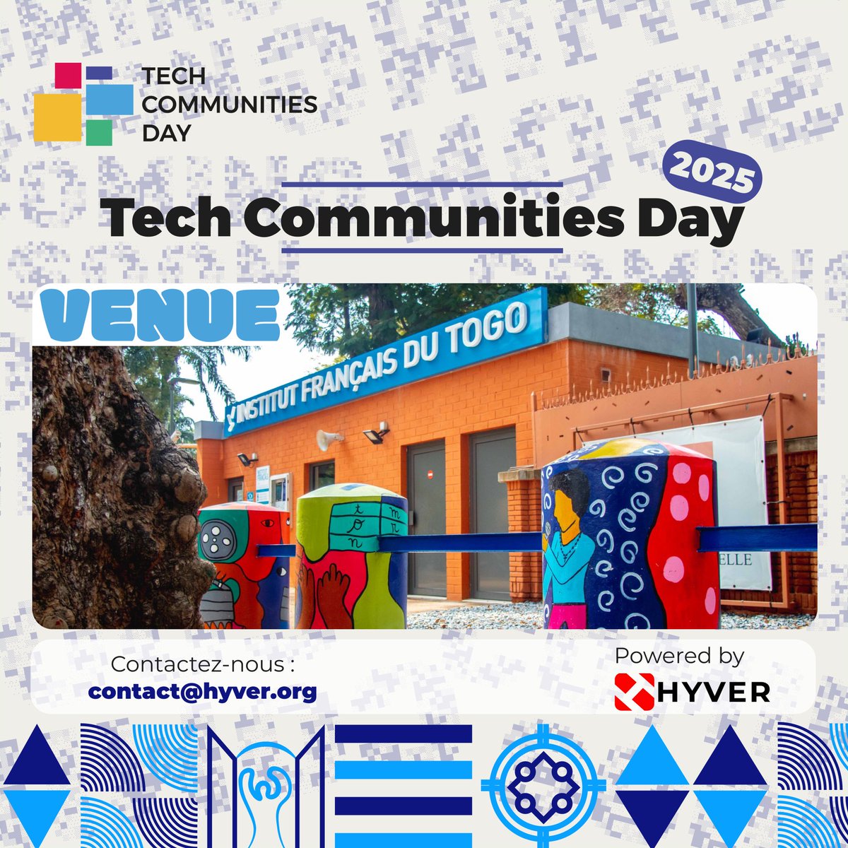 🚨 EXCITING NEWS !

La Rencontre annuelle de la communauté tech du Togo – édition 2025 se tiendra à l’Institut français du Togo !!

Le Tech Communities Day, est un évènement qui met à l’honneur l’innovation, la collaboration et les grandes avancées technologiques au Togo.
#tech