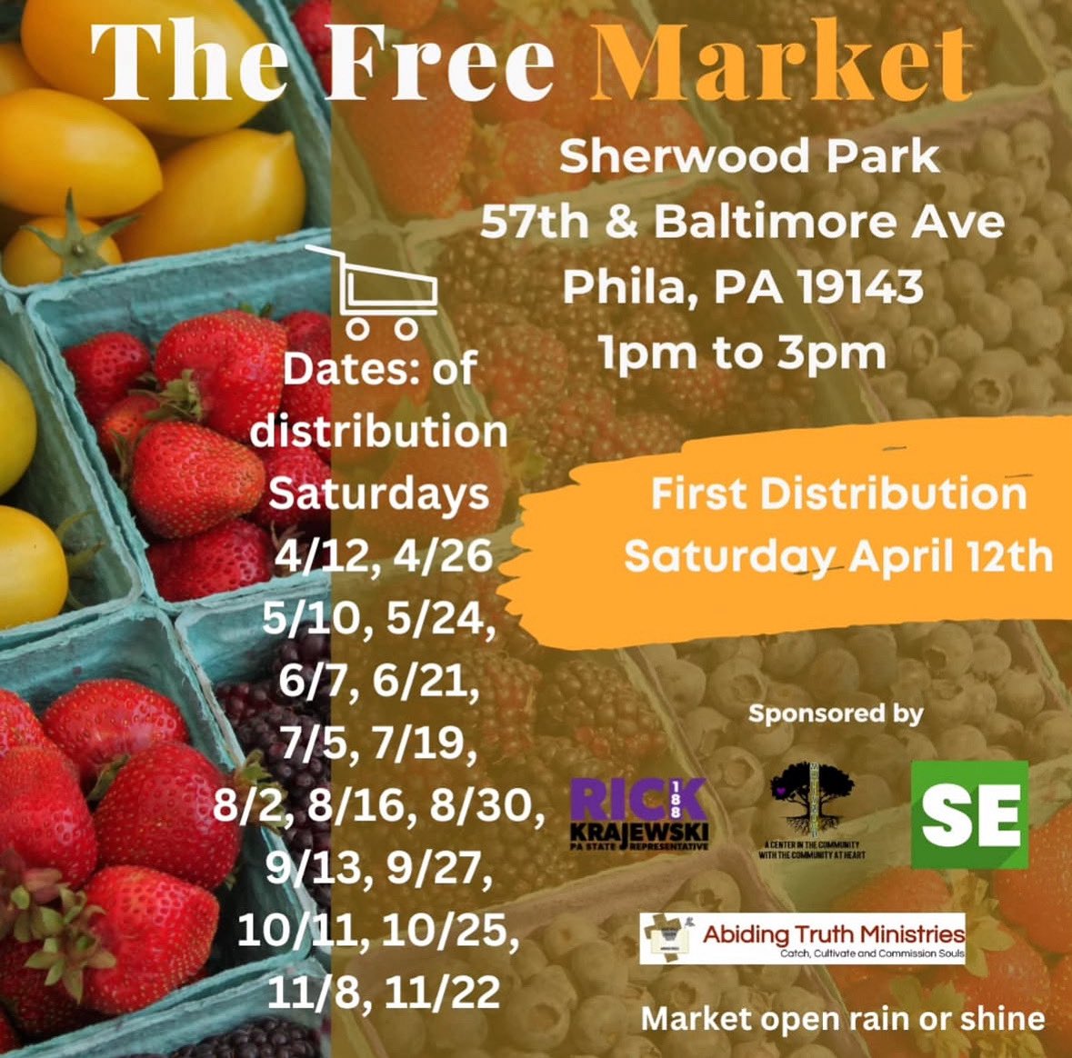 _FastFoundation's tweet image. The Community Free Market from the Motivated Community Resource Center gives away free produce and is open rain or shine. The next market is July 19 from 1 p.m. to 3 p.m. at Sherwood Park, 57th and Baltimore Ave. equalinfo215.com/communityprodu…