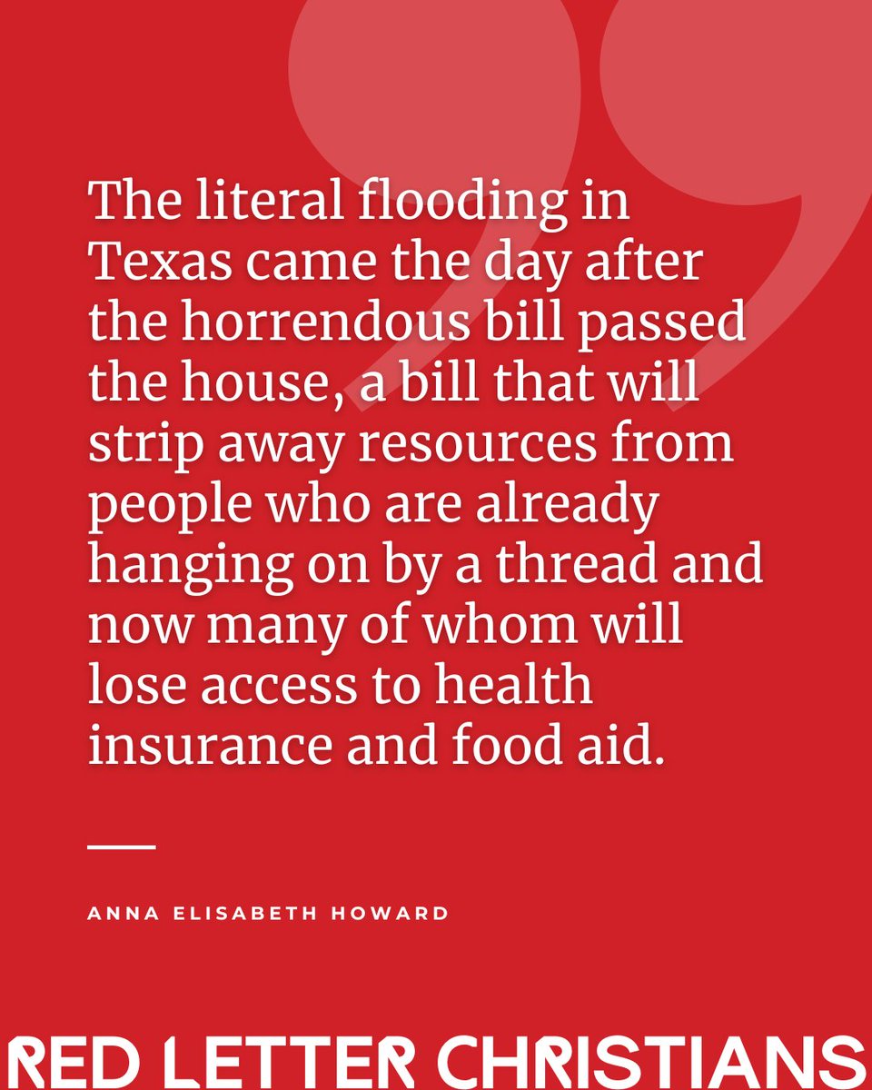 RedLetterXians's tweet image. &quot;On Floods and Overcoming,&quot; by Anna Elisabeth Howard is on our blog now: redletterchristians.org/2025/07/14/on-…

#TexasFloods #CampMystic #BigBeautifulBill #ClimateCrisis