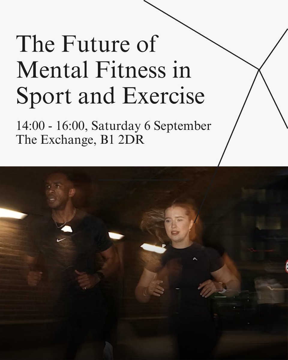 LES_UniBham's tweet image. Join us for The Future of Mental Fitness in Sport and Exercise – an interactive and thought-provoking event exploring the evolving landscape of mental fitness in athletic and active populations. 🧠💪
Register now: eventbrite.co.uk/e/the-future-o…
#MentalFitness #SportPsychology