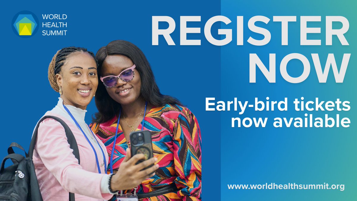WorldHealthSmt's tweet image. ⏳ The countdown to #WHS2025 has begun!
Be part of the #globalhealth conversation in Berlin, October 12–14.
Registration is now open and early bird tickets are available until July 31.
Don’t miss your chance to attend at a reduced rate.
👉 Register now:…