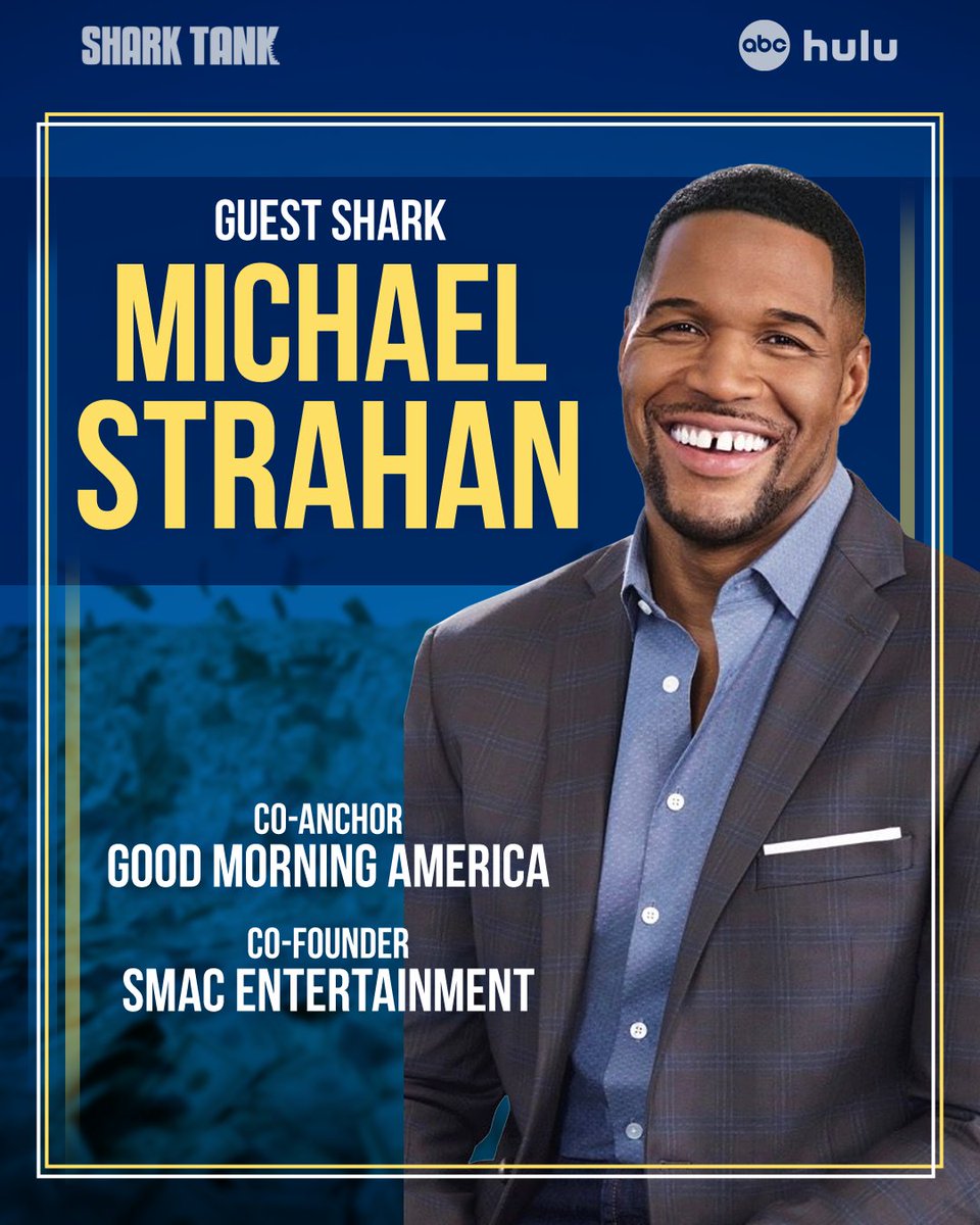 ABCSharkTank's tweet image. This multi-hyphenate is ready to take a seat as a Guest Shark! 👏 Don't miss @michaelstrahan on this season of #SharkTank, Wednesdays this fall on ABC and stream on Hulu.