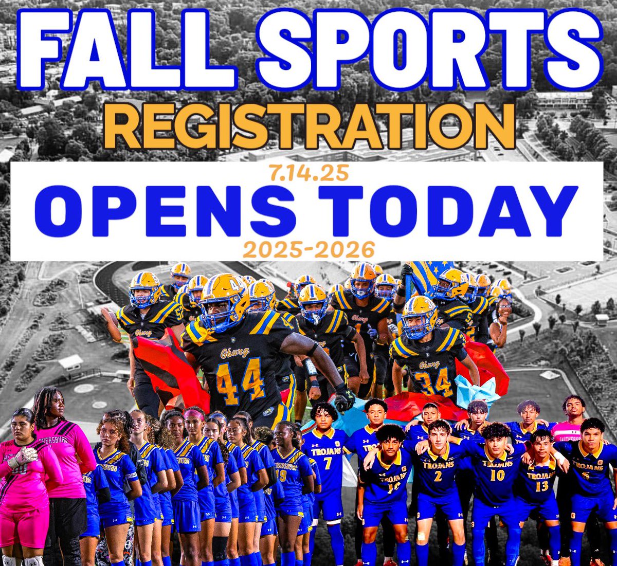 Attention GHS athletes! You can register for your fall sport as of today at noon! You need to be registered and have an up to date physical on file to try out! 

Go Trojans!