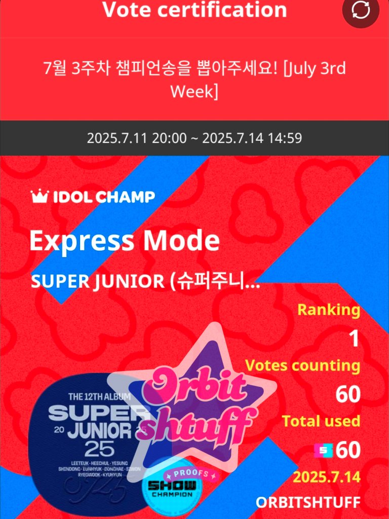 orbitshtuff's tweet image. GIVEAWAY END‼️
Congratulation TWICE for winning🥇place on poll and SUPER JUNIOR for winning most proof🎉

30🎟 Time tickets rewarded to #TWICE
60🎟 Time tickets for #SUPERJUNIOR
Thank u for join the GA☺

Here&apos;s the proof : 
#OS_proof