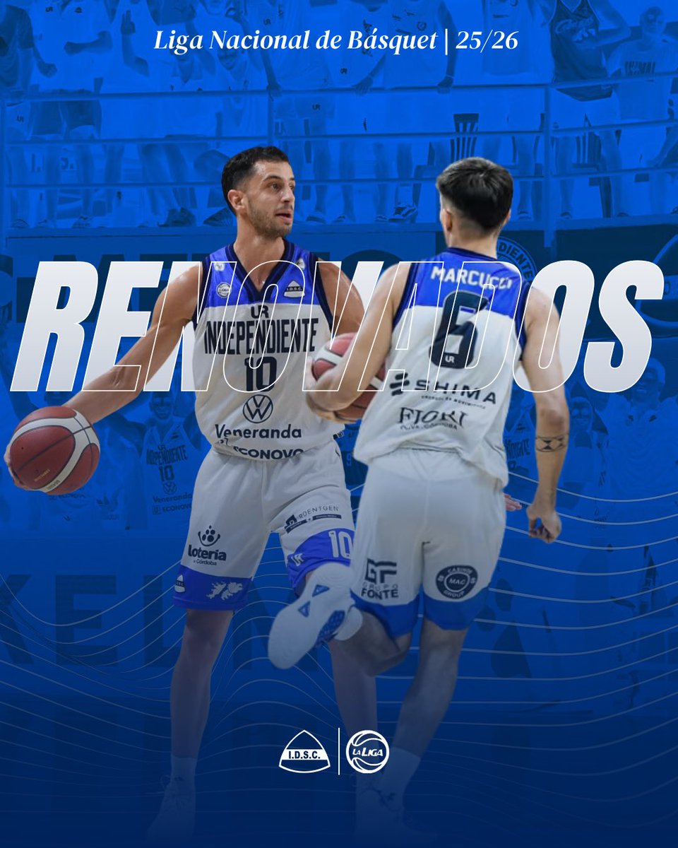 RENOVADOS 💙

👉 Continuamos confirmando fichas para la próxima Temporada de Liga Nacional, es por ello, que desde el INDEPENDIENTE Deportivo Social Club, estamos felices de Anunciar que, AGUSTÍN PAUTASSO y NICOLÁS MARCUCCI, renovaron sus vínculos con la Institución 🙌