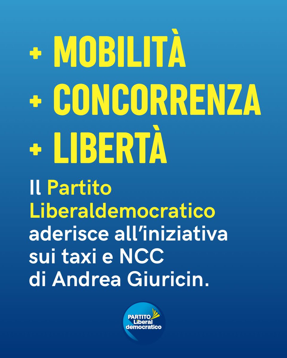 Firmata con convinzione la proposta di legge #NCC e #taxi scritta dall’amico <a href="/AndreaGiuricin/">Andrea Giuricin</a>: più concorrenza, più diritti, più mobilità per tutti.
Da delegata economia del <a href="/Partito_Libdem/">Partito Liberaldemocratico</a>,  sono felice di sostenerla.
È ora di modernizzare il settore.
#liberalizzazione #mobilità