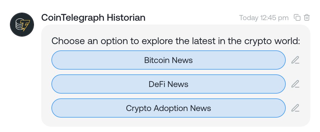 graphchain's tweet image. Level up your ArchAI chat experience with custom markdown components! 💬

Check out the guide on using markdown components to make your agents more engaging and user-friendly. Transform basic text responses into rich, interactive experiences.

Guide: archai.gitbook.io/archai/create-……