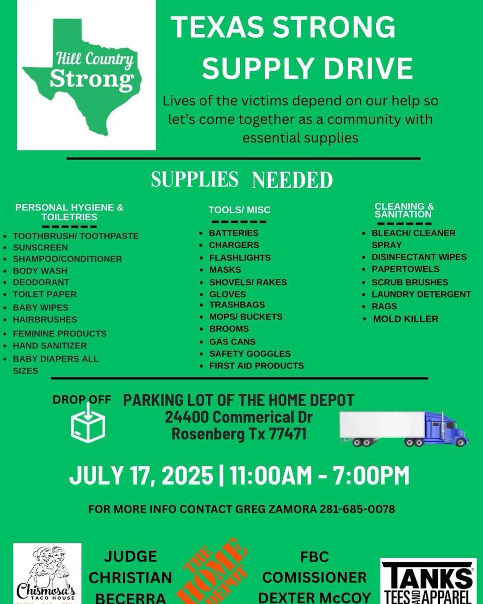 Please join us by donating whatever you can to help our fellow Texans. We stand strong for each other. #txstrong #family #hillcountry #lovethyneighbor #texas