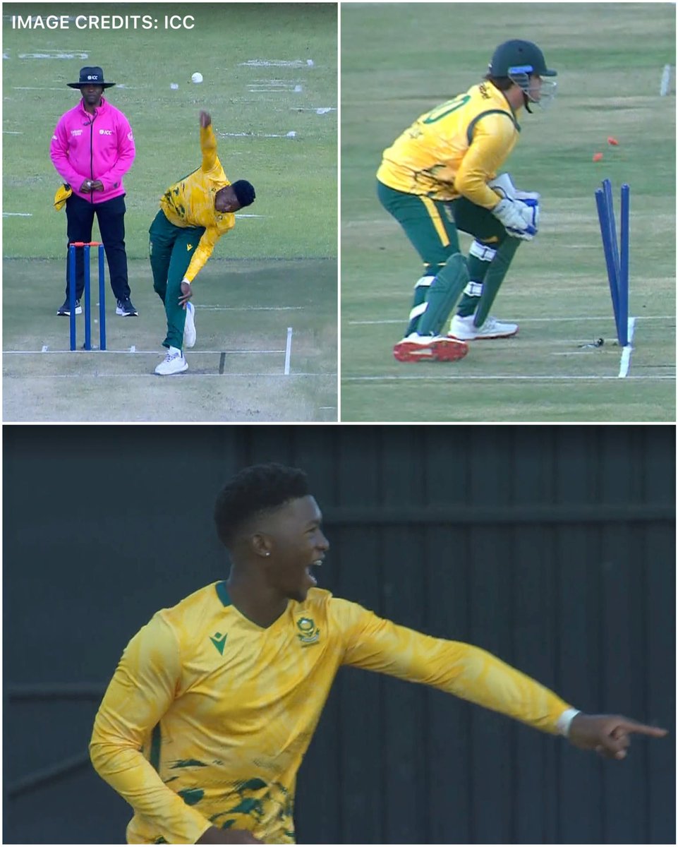 Hands up. Stumps down. Nqaba’s moment! 🔥💗