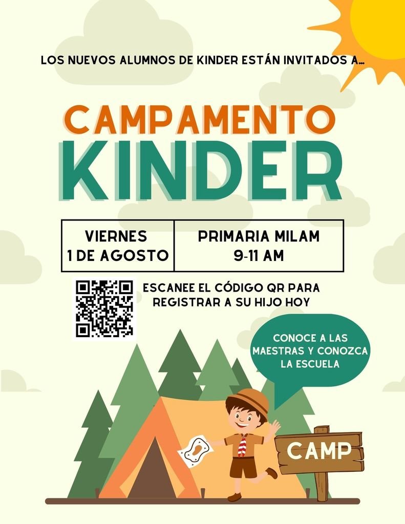 We are looking forward to meeting all of our Kindergarten Mustangs at Camp Kinder! Use the QR code in the flyer below to register your child. #mustangproud #TogetherWeGrow