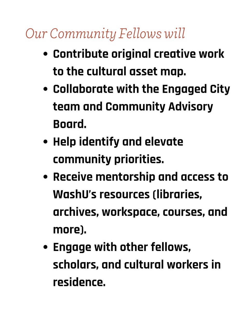 CRE2_WashU's tweet image. Want to make your mark on St. Louis? The Engaged City is looking for Community Fellows to help build a cultural map that reflects the voices, stories, and strengths of our neighborhoods. We are accepting applications until tomorrow, July 15th! tinyurl.com/325sfw9c