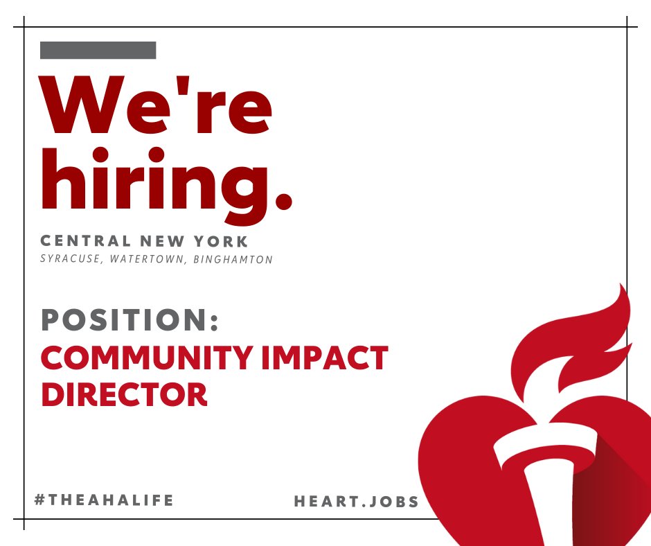 AHANewYork's tweet image. Looking to make a difference in our community? We’re hiring a community impact director in Central New York. Details and application are here: spr.ly/601844B4y