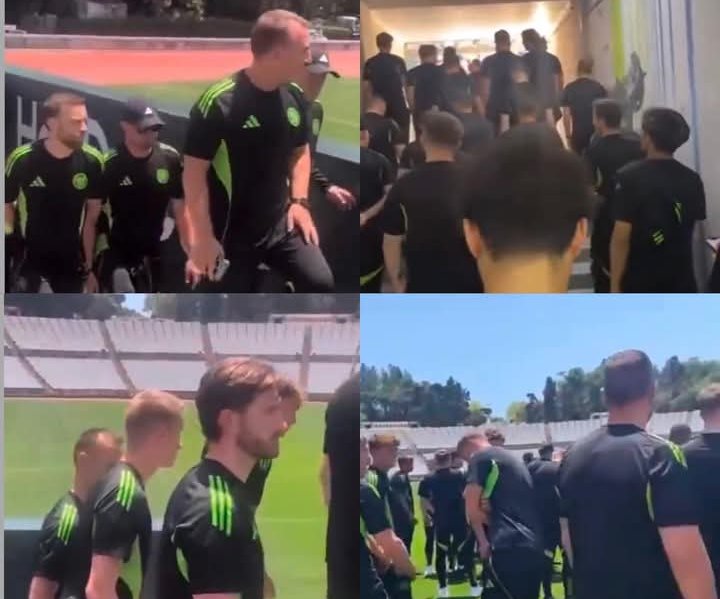wat_thee_deuce_'s tweet image. Where Legends were born 🦁
Brendan Rodgers leads the Celtic squad through the tunnel and on to the sacred Estadio Nacional pitch in Lisbon where they won the European Cup in1967 🏆🍀💚