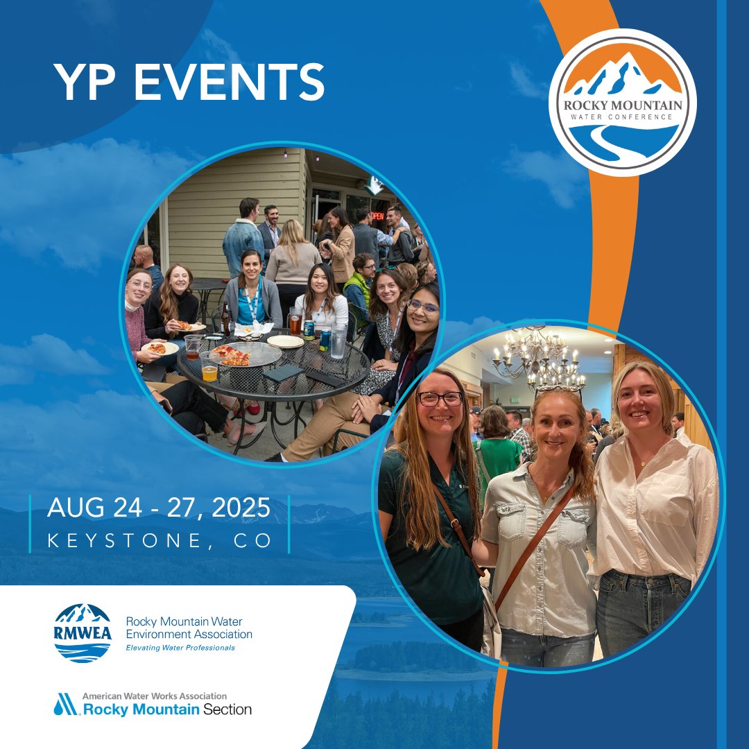 Calling all students and young professionals! The 2025 Rocky Mountain Water Conference has exciting YP events to help you connect, learn, and grow! Don’t miss this chance to build connections across the region!
Learn more at bit.ly/4bNJaN5