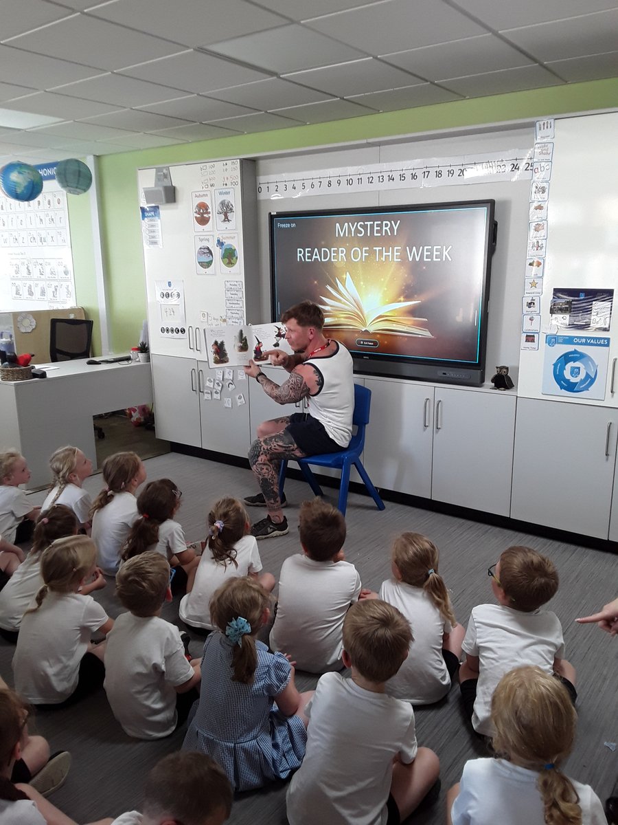 Thankyou to our Mystery Reader for such brilliant storytelling on Friday. The children loved it! #mysteryreader