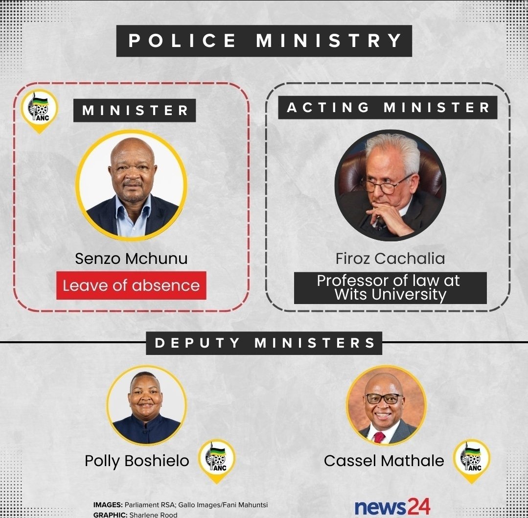 So we now have two Ministers in SAPS Ministry. One still finishing off elsewhere, the other working from home with ALL the state facilities open to him.
South Africa is becoming a joke.