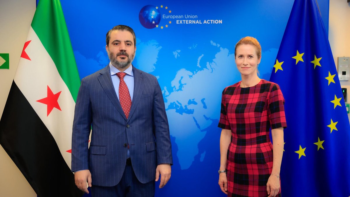 syrianmofaex's tweet image. التقى وزير الخارجية والمغتربين السيد أسعد حسن الشيباني السيدة كايا كالاس الممثلة العليا للاتحاد الأوروبي للشؤون الخارجية، وبحث الجانبان خلال اللقاء سبل تعزيز العلاقات بين سوريا والاتحاد الأوروبي وتوسيع مجالات التعاون المشترك في القضايا ذات الاهتمام المتبادل.
