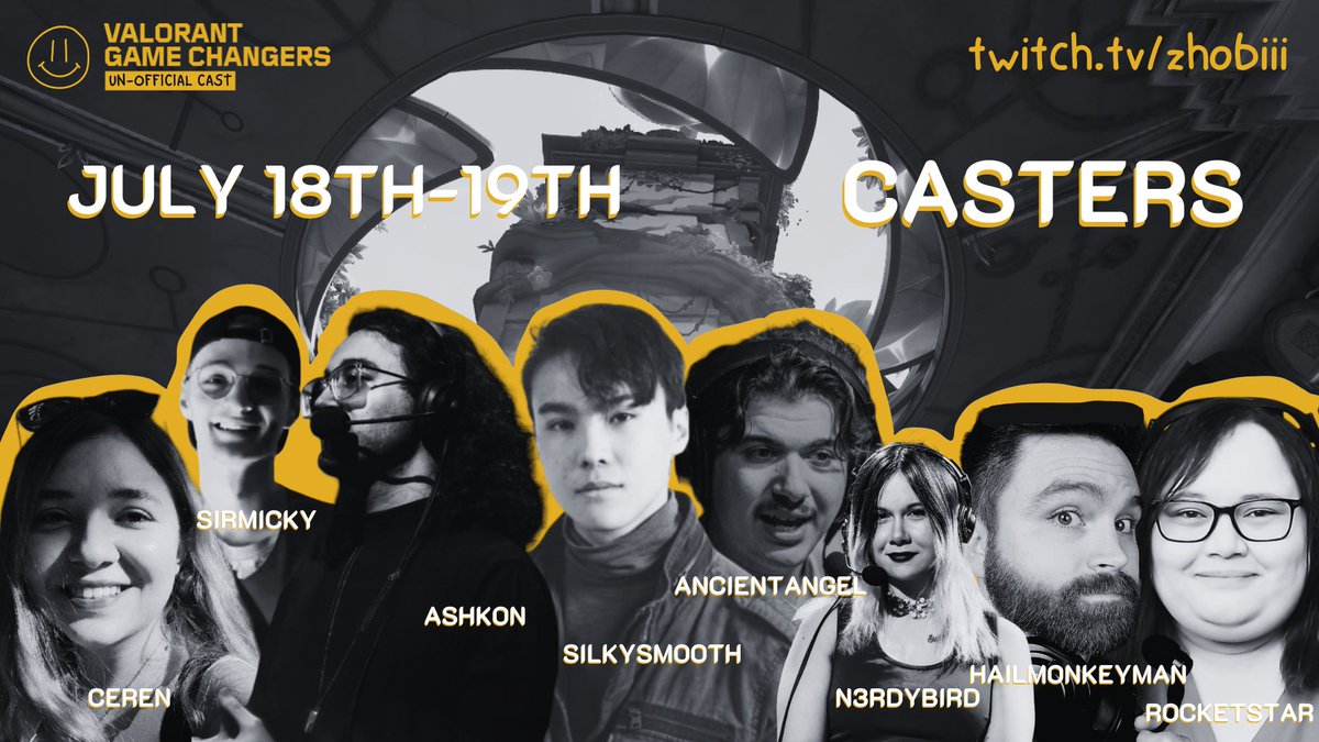The LAST NA Qualifier for this SEASON of Game Changers starts TOMORROW and you KNOW the #VCTGameChangersNA Un-Official Cast will be there!

But who are the voices bringing you this coverage?

WELL HERE THEY ARE!

Hosts:
<a href="/itsmiamouse/">miamouse</a> 
<a href="/CamillaPanda/">camillapanda 🩷💜💙</a> 
(And MAYBE me)

June 15th-16th