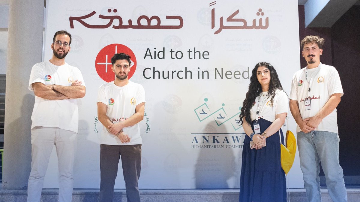 Thank you Aid to the Church in Need for your great support for the annual Ankawa Youth Meeting that guides, revives &amp; inspires our young in the Church’s mission in Iraq, their own spiritual paths, &amp; ones of discernment. 400 young were pastorally led by 38 religious for 4 days.