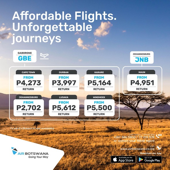 Stretch your Pula, not your plans. Our regional fares make it easier to reconnect across borders. Book today!
#AirBotswana #GoingYourWay