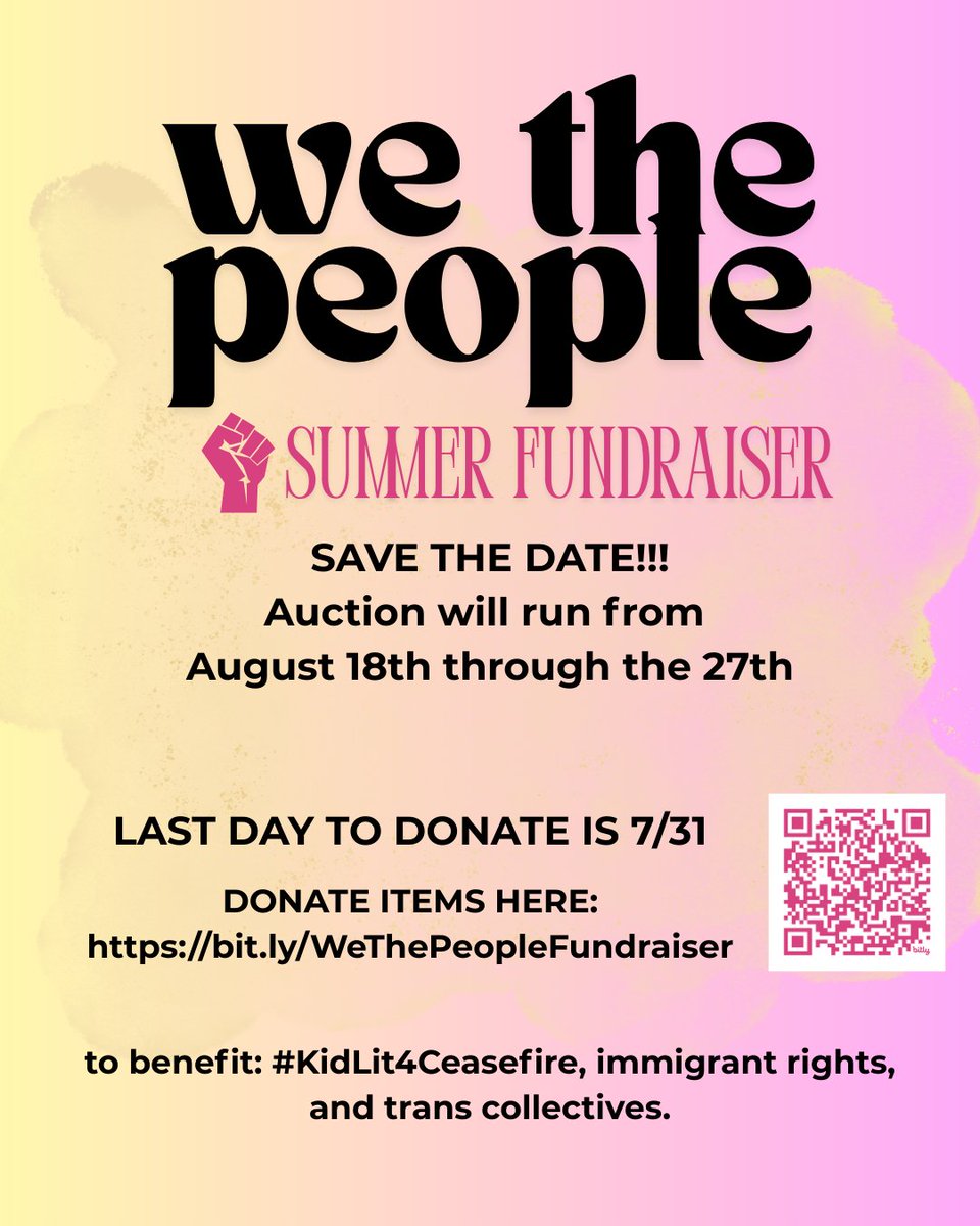 SandraProudman's tweet image. PLEASE SHARE! SAVE THE DATE!
The We the People Summer Fundraiser will run from August 18th through August 27th!
I currently have 175 items donated; but I would love to get as close to 500 items if possible!
airtable.com/appJkEF7W6SlvB…