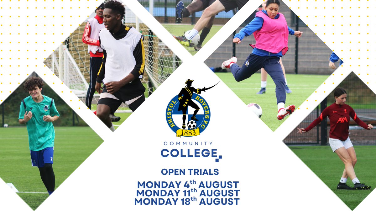 Not long to go until our August open trial dates! ⏳

Click here to sign up:
bristolroverscommunity.org.uk/btecopentrials