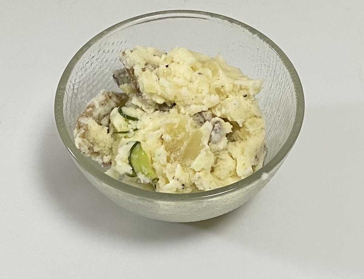 イノシシベーコンでポテトサラダ作りました