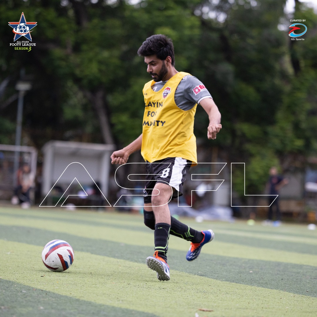 ASFootyLeague's tweet photo. Season 3 energy is in the air 🌪️

All Stars Footy League Season 3 is starting from 31st July 2025 — bigger, bolder, better.

#AllStarsFootyLeague #S3Hustle #CaptainPresence #FootyGrind #Newheroesrising #Gssports #awezdarbar #ayushyadav7100 #MridulMadhok https://t.co/JRr3FQnD7w
