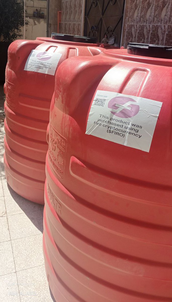 GorgWas's tweet photo. In conflict zones, clean water becomes an indispensable lifeline ,protecting and providing it is a humanitarian responsibility that cannot be postponed
 The first product in Syria to be purchased using cryptocurrencies #FIRO
#FIRO #CryptoNews #FIROFAM 
thanks #firo very much ❤️❤️ https://t.co/UEctZffRVn
