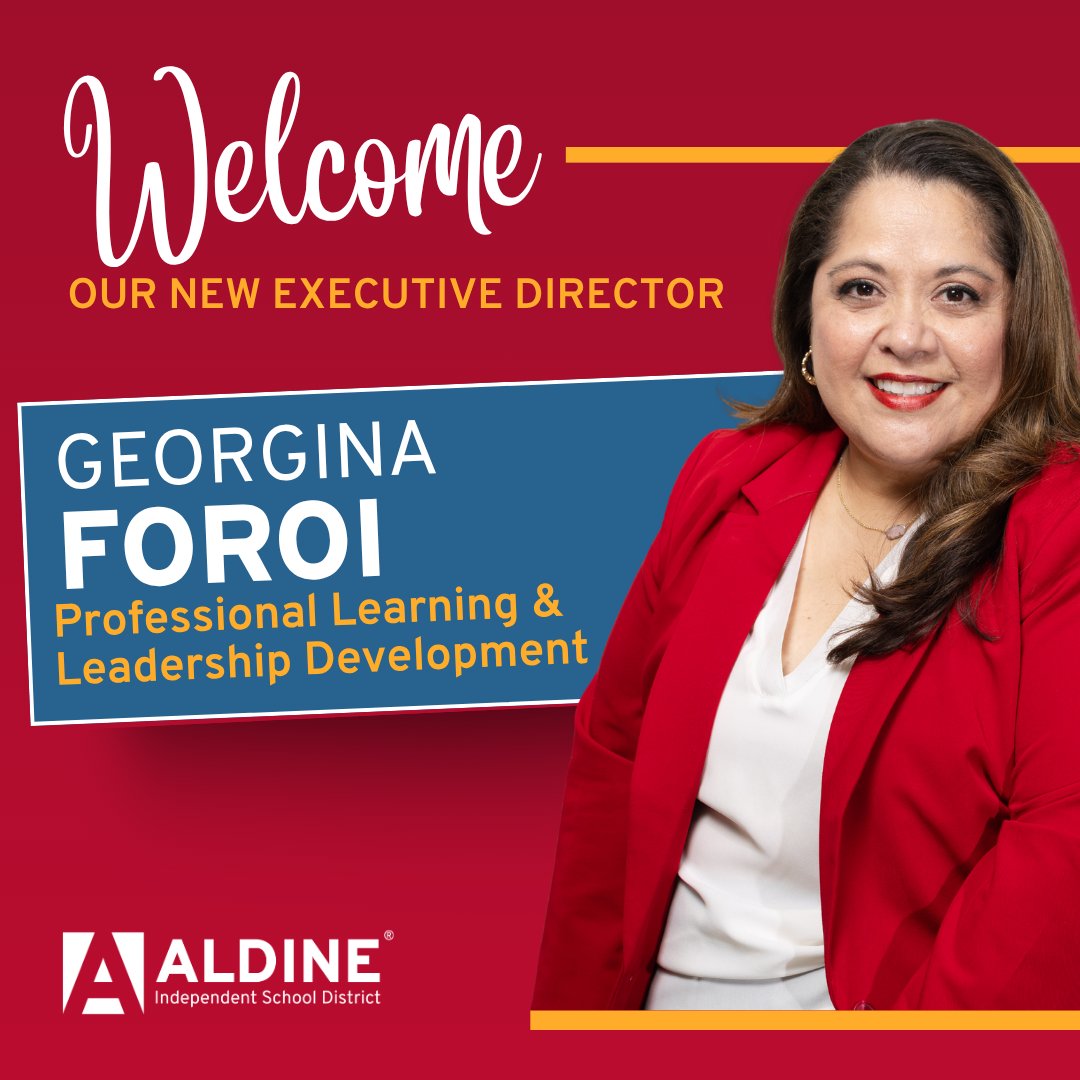 AldineISD's tweet image. 🎉 Congratulations, Georgina Foroi! 🎉

Please join us in celebrating Georgina Foroi on her new role as Executive Director of Professional Learning &amp;amp; Leadership Development!

Georgina has been a champion for growth, equity, and excellence across Aldine ISD. In this new role, she…
