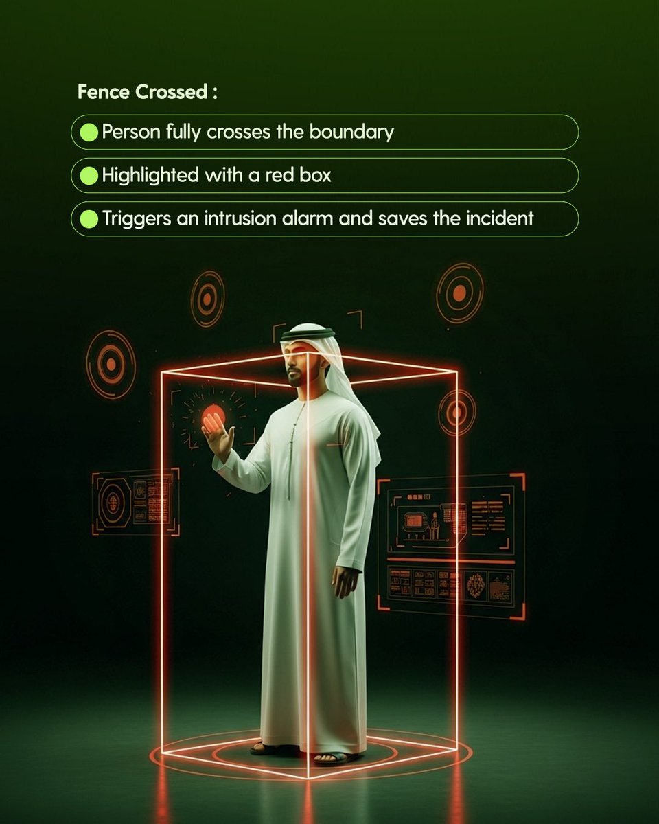 MoroHub's tweet image. Stay ahead of potential breaches with Moro Hub’s AI-powered Line Crossing detection, providing instant alerts &amp;amp; clear visuals for effective security.

For more: reach@morohub.com

#MoroHub #SmartSecurity #AIAnalytics #LineCrossingDetection #DigitalTransformation #HubOfTheFuture