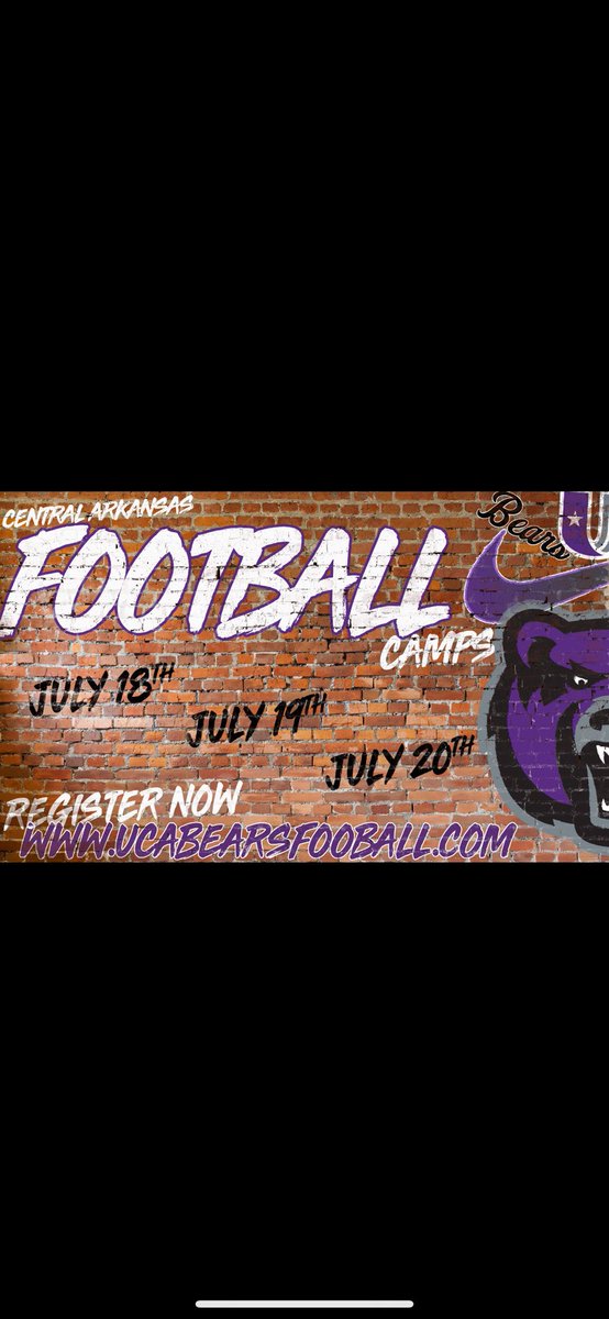CAMP WEEK! 3 Opportunities to Get Better This Weekend!! July 18-20! Come get better On The Stripes! 
ucabearsfootball.com