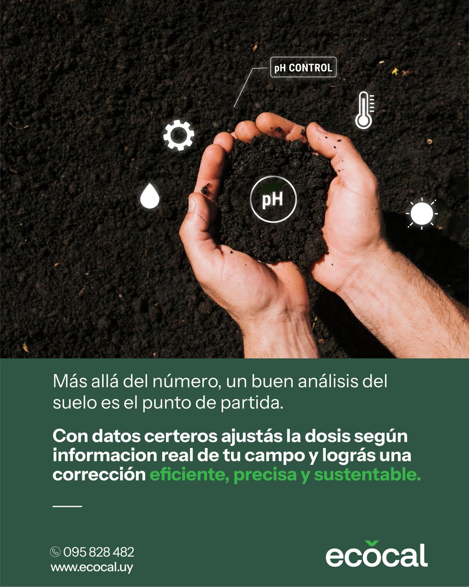 ecocal_uy's tweet photo. Un buen análisis no solo da números, sino datos certeros para ajustar la dosis según información real de tu campo.

Con Ecocal, cultivamos juntos con precisión y respeto por la tierra. 🌍​

¿Te contamos más? 📲: 095 828 482 https://t.co/HhRFmbOQVu