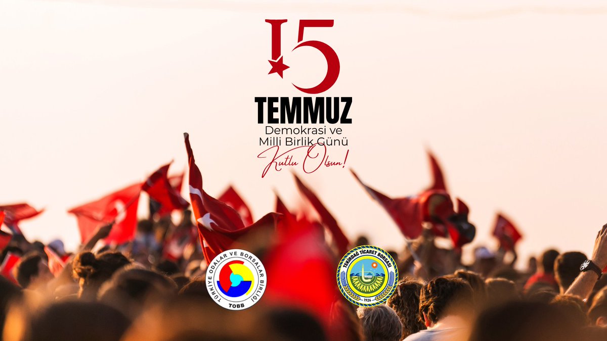 #15Temmuz Demokrasi ve Milli Birlik Gününde, demokrasimize ve vatanımıza sahip çıkan milletimizi şükranla, gazilerimizi minnet ve şehitlerimizi rahmetle anıyoruz. Osman SARI, Yönetim Kurulu Başkanı
<a href="/TOBBiletisim/">TOBB</a> 
<a href="/RHisarciklioglu/">Rifat Hisarcıklıoğlu</a>